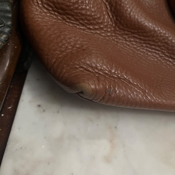 Dooney & Bourke Genuine Florentine Vacchetta Leather Purse Brown Crossbody - Picture 8 of 15